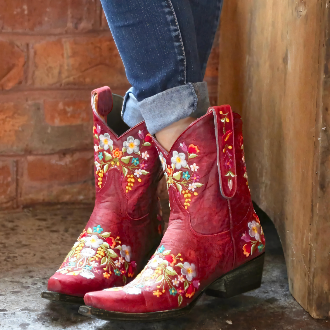 Vejrbestandige vintage cowgirlstøvler - Sierra