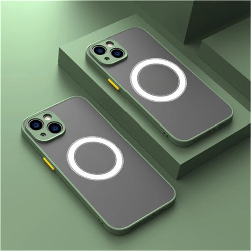 Matte magnetisk telefonetui med MagSafe og faldbeskyttelse – 1+1 GRATIS