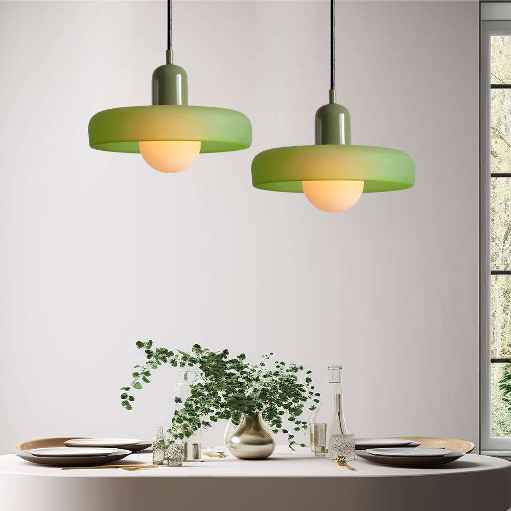 Hængelampe af farvet glas - BauLume