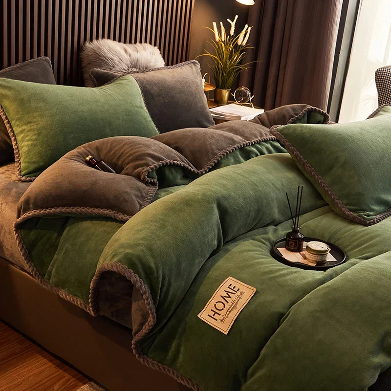 Luksus Fløjlsfleece Dynebetrækssæt - PlushHaven