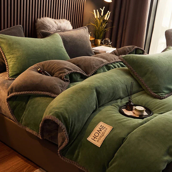 Luksus Fløjlsfleece Dynebetrækssæt - PlushHaven