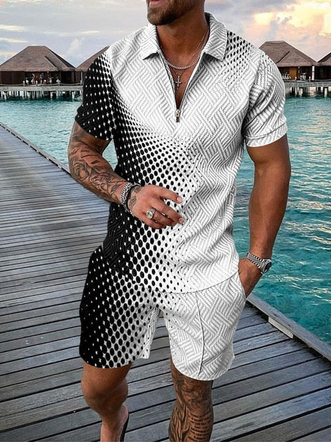 Todelt sommersæt til herrer med polo og shorts – Damon