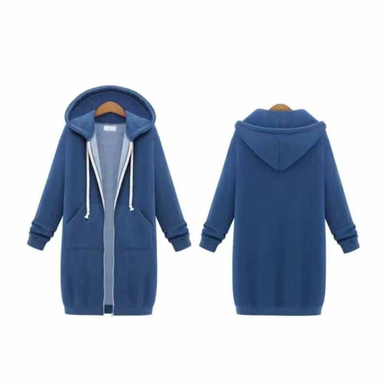 Casual Lang Damecardigan - CozyZip