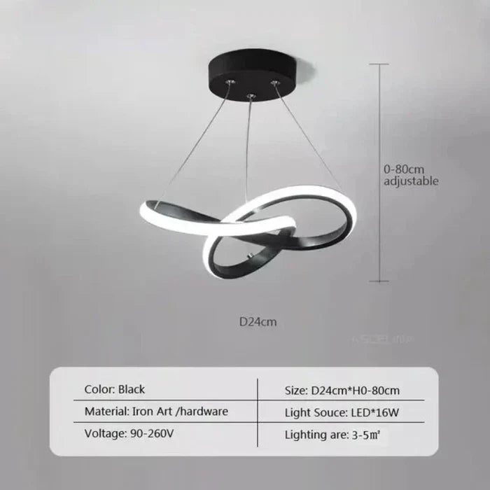 Moderne LED-loftlampe - WaveGlow
