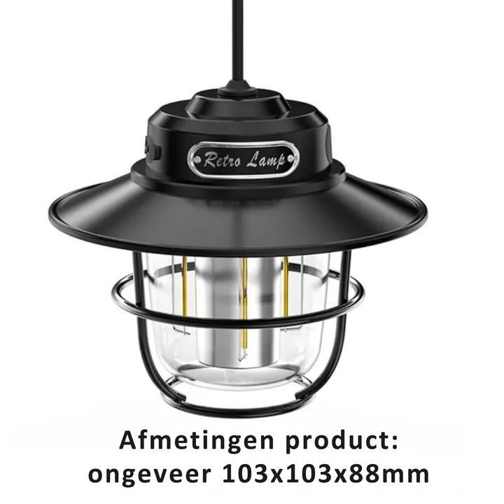 Bærbar LED-campinglampe - VintaGlow