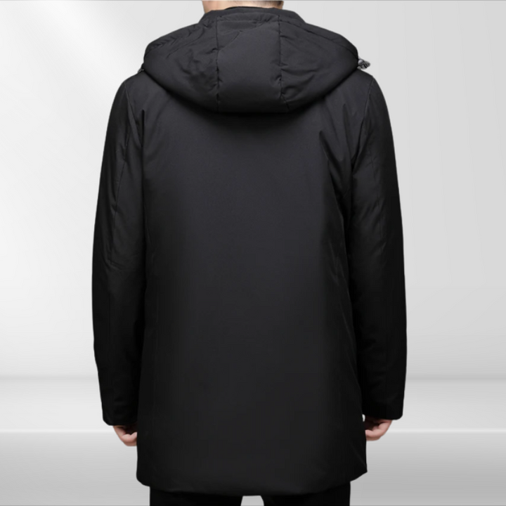 Klassisk herregdækket hoodie med andefjederfyld – Matteo