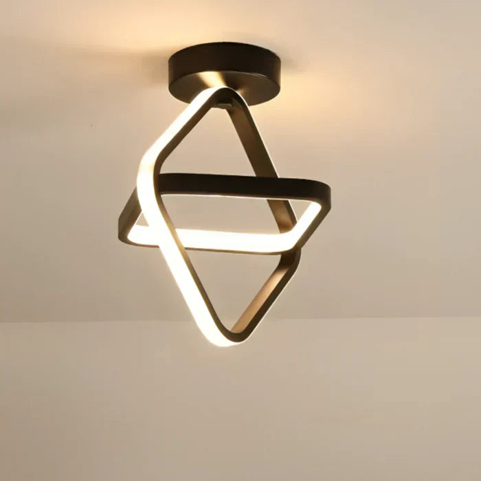 Moderne LED-loftlampe med dobbelt ringdesign - Twilight Rings