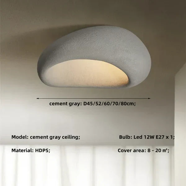 Naturlig Wabi Sabi loftlampe - SereneAura