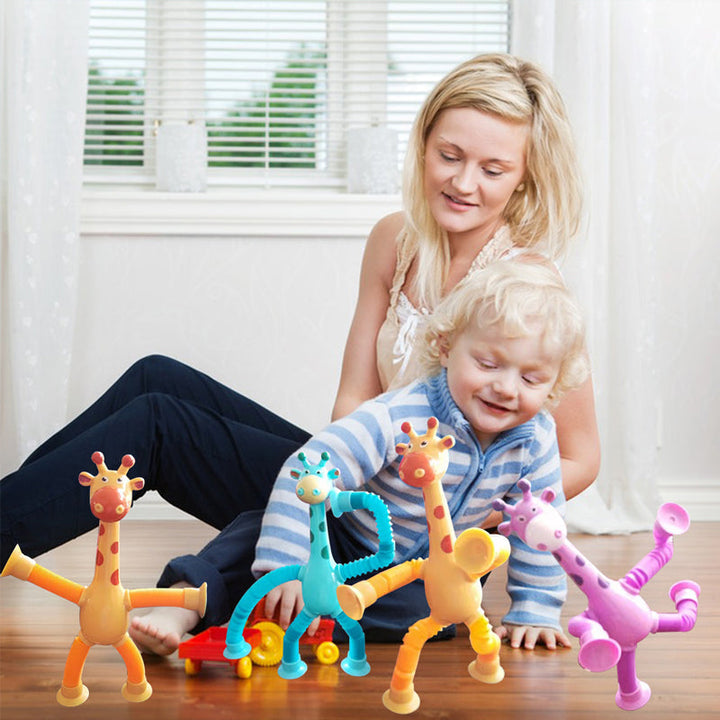 Fleksibelt giraf-legetøj med sugekop - StretchyGiraffe