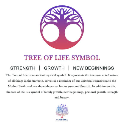 Baum-des-Lebens-Symbol, lila, mystisch, Stärke, Wachstum, Neuanfänge, spirituell, Naturverbundenheit.