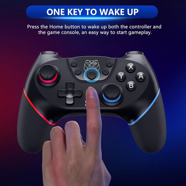Trådløs switch-controller med Hall effect joysticks og turbo-funktion – Nexora