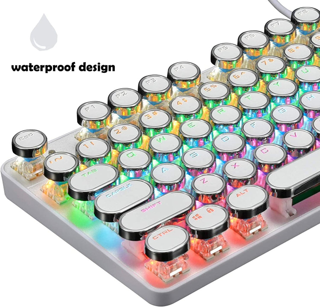 87-tastet mekanisk gaming tastatur RGB baggrundsbelyst blå kontakt