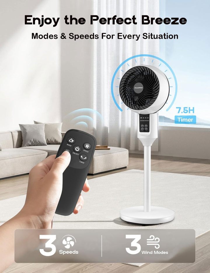 Justerbar søjleventilator med 3D oscillation – Aerion
