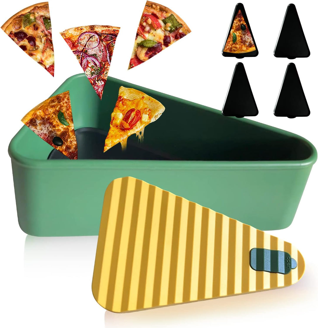 Genanvendelig pizzaopbevaringsbeholder med 2 skuffer – SliceSafe (1+1 GRATIS)
