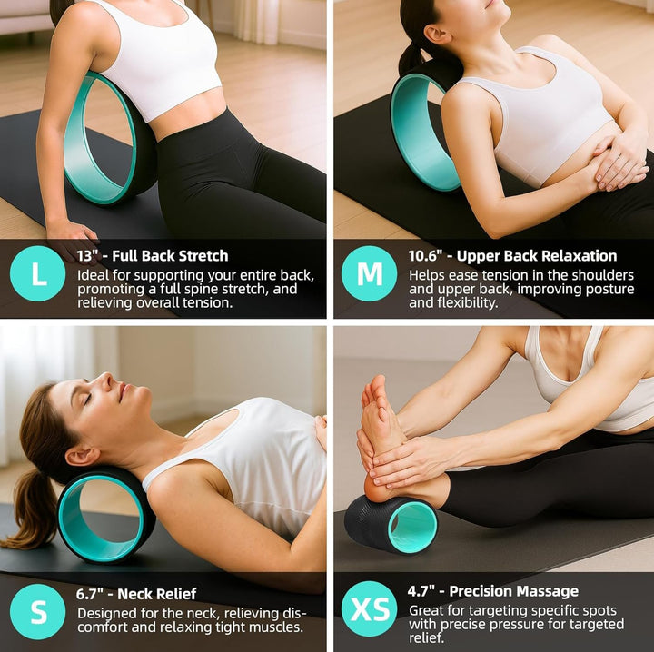 Back Roller Wheel Sæt af 4 med Yoga Blocks – Artheva