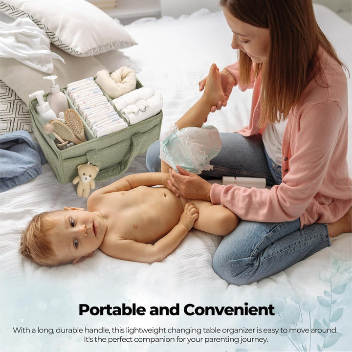 Babyble Caddy Organizer – Sherpa Opbevaringskurv med Rum - Elvoria