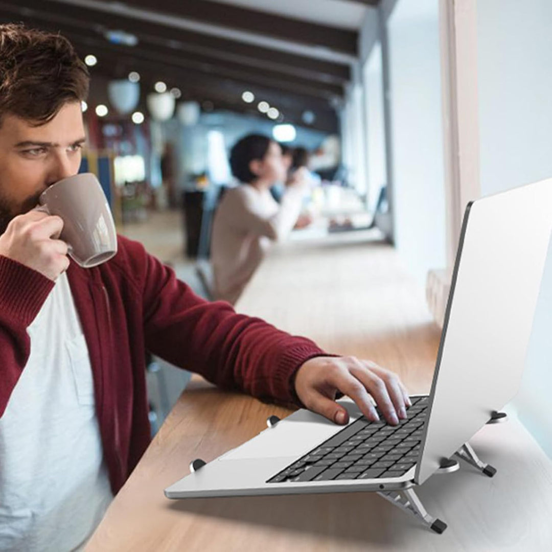 Justerbar Laptop Stativ – Sammenfoldelig Kølende Laptopstativ til Kontor & Rejse – Orvane