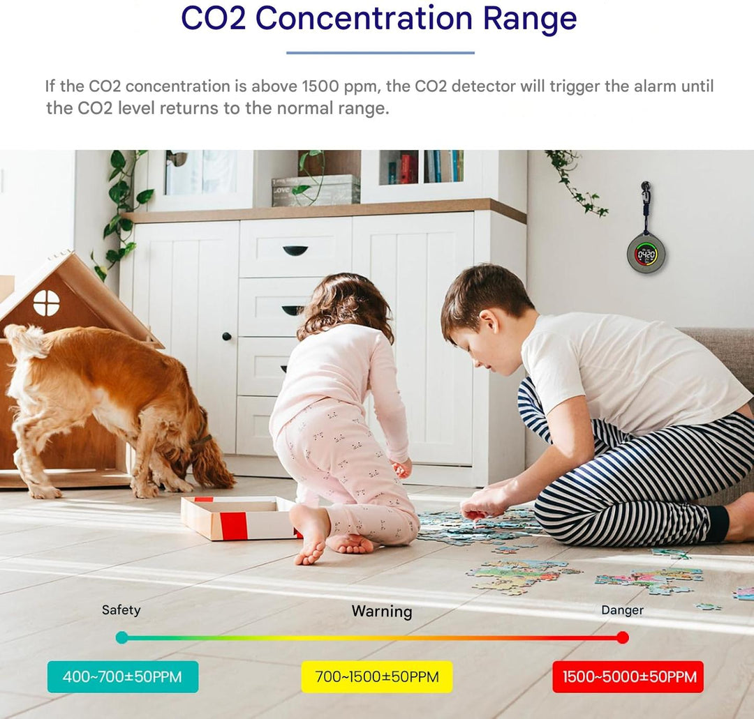 Bærbar CO2-detektor – Aervent