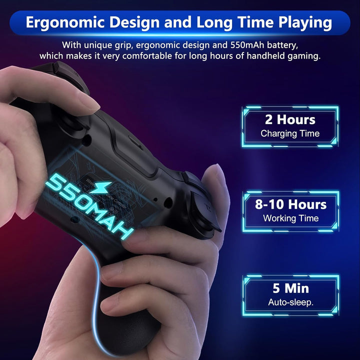 Trådløs switch-controller med Hall effect joysticks og turbo-funktion – Nexora