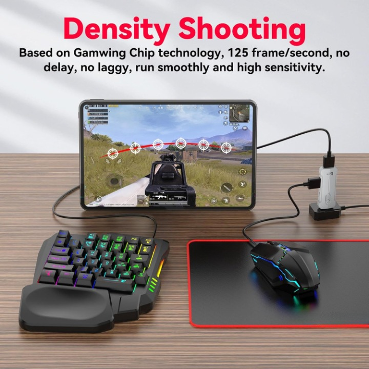 RGB Gaming Tastatur og Mus Combo – Ergonomisk Kontroladapter Sæt – Zyvorn
