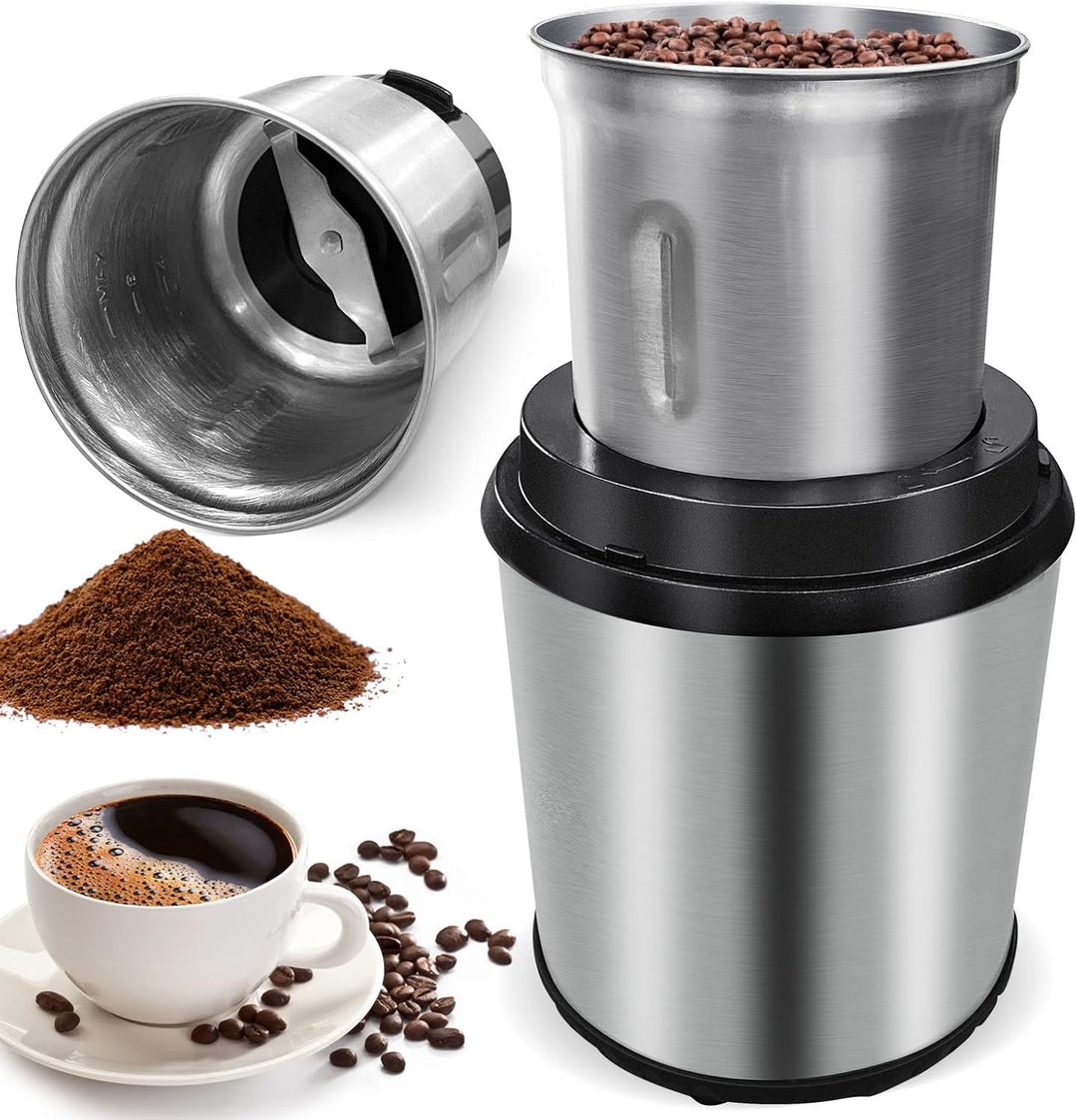 Elektrisk kaffekværn og krydderkværn med aftagelig kop-BrewMate