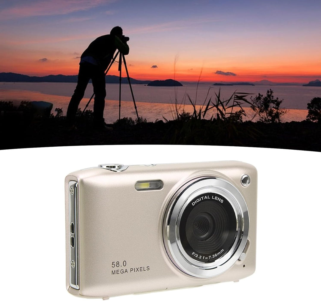 4K kompakt digitalkamera med 58 MP fotos og 16X zoom – Lumora