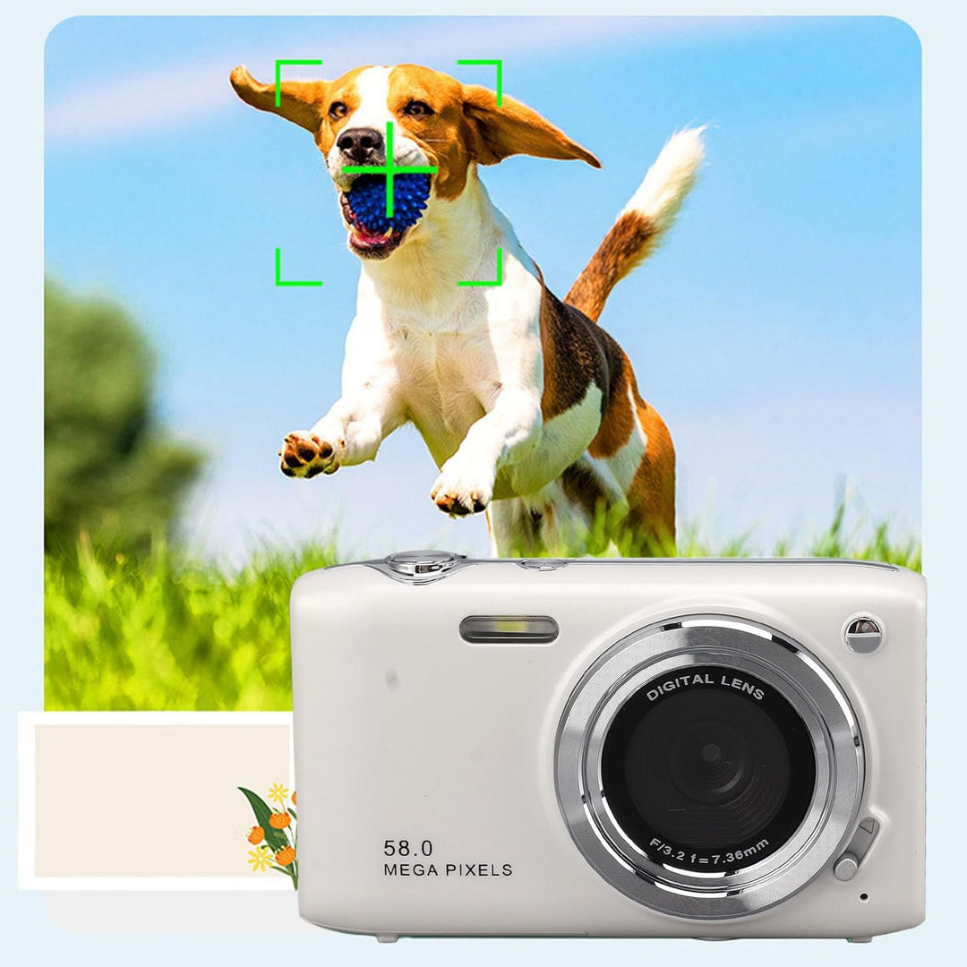 4K kompakt digitalkamera med 58 MP fotos og 16X zoom – Lumora