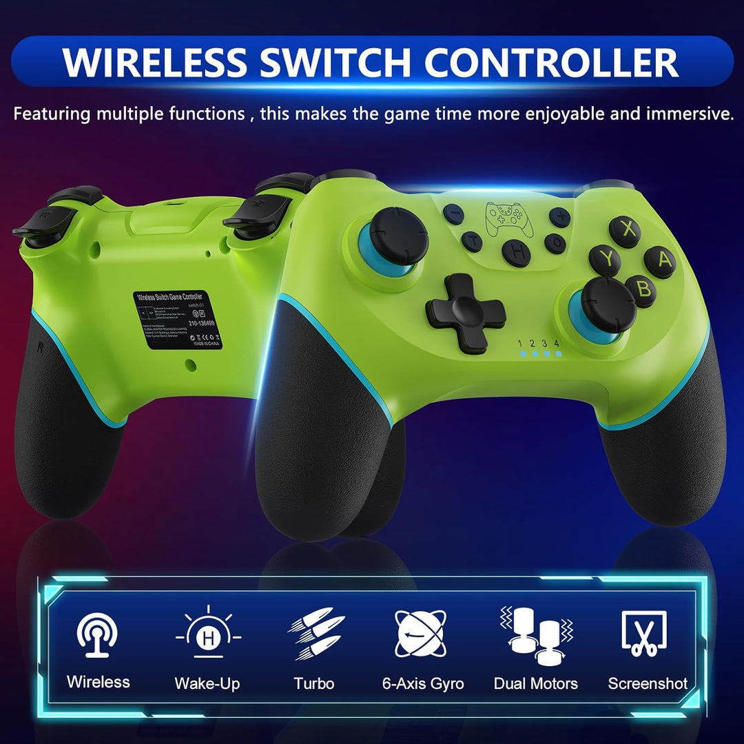 Trådløs switch-controller med Hall effect joysticks og turbo-funktion – Nexora