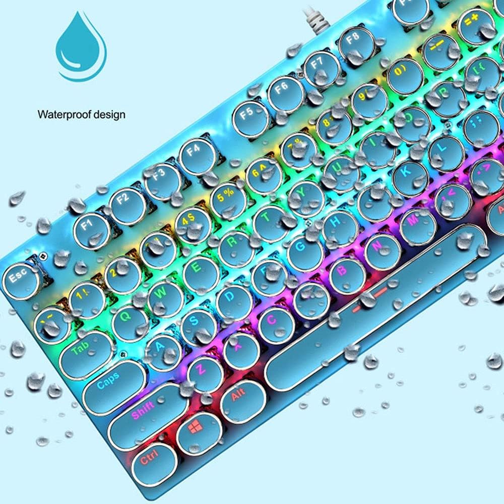 87-tastet mekanisk gaming tastatur RGB baggrundsbelyst blå kontakt