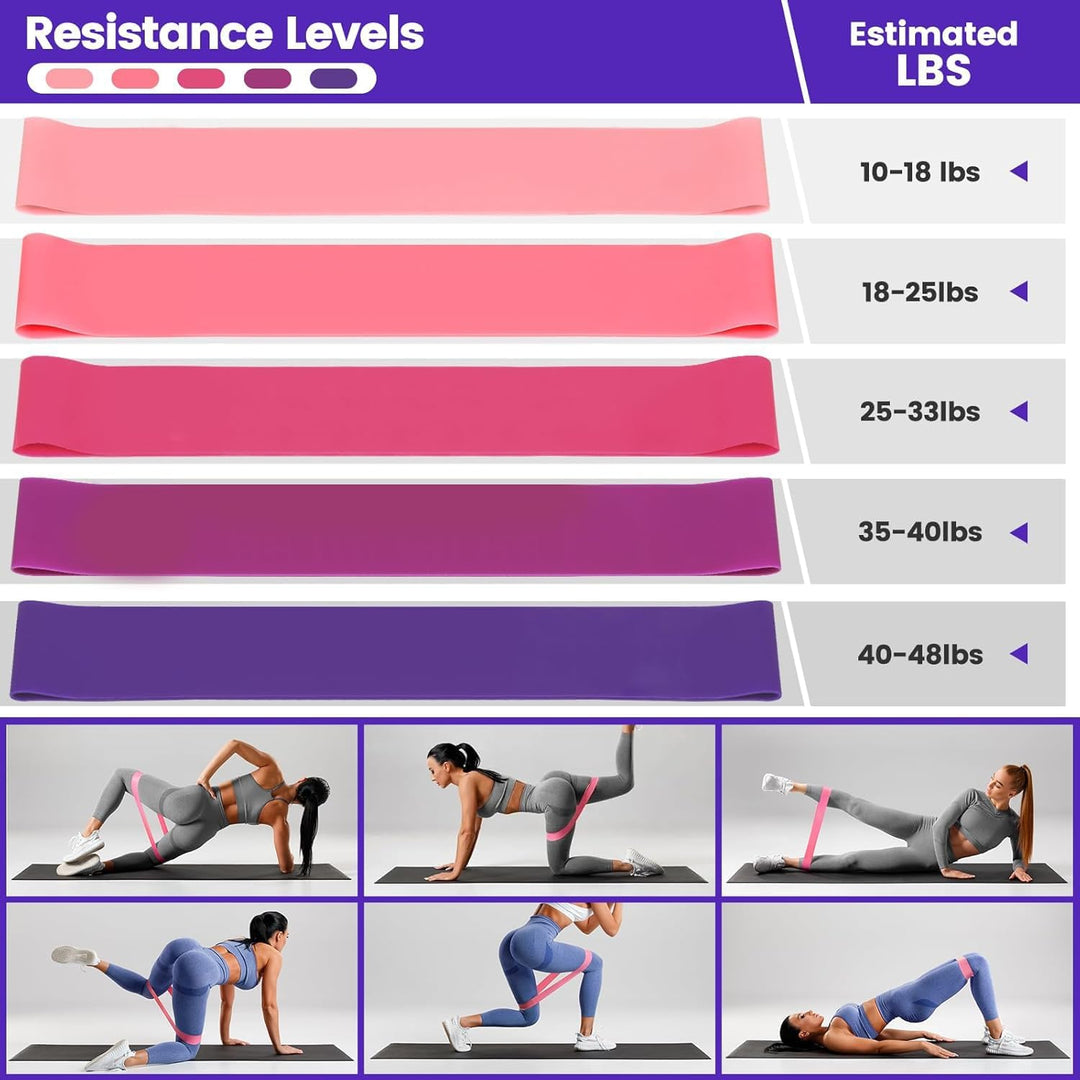 9 stk. Hjem Pilates Sæt med Ring, Bold, Bånd & Skridsikre Sokker