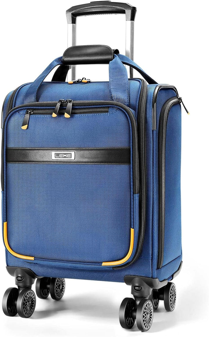 Flyselskabsgodkendt håndbagage til under sædet med spinnerhjul og laptoprum