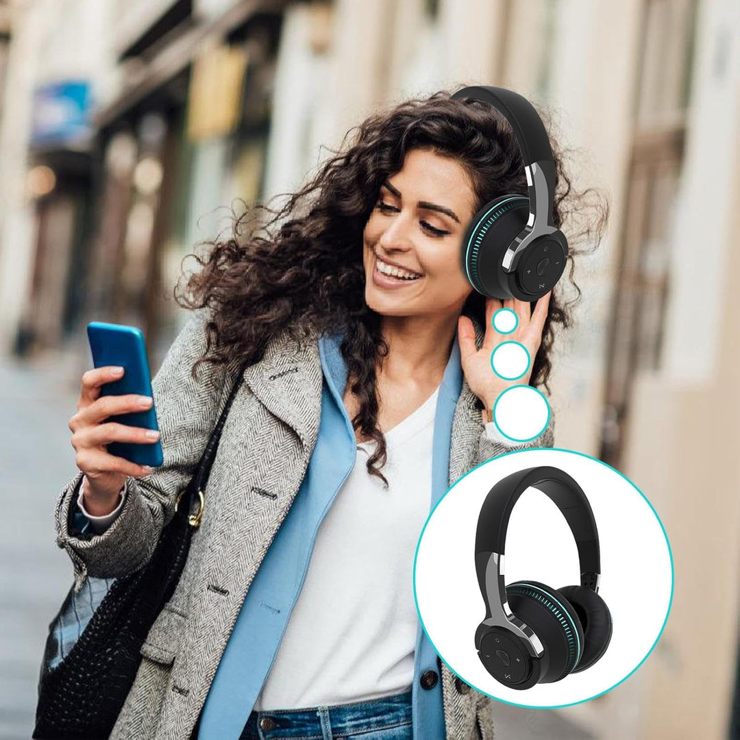 Foldbart trådløst headset med RGB-lys – Sonvix