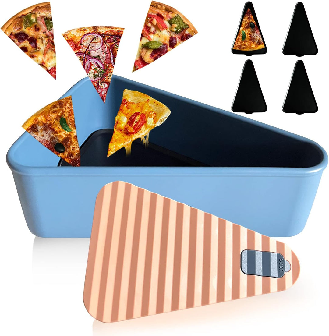 Genanvendelig pizzaopbevaringsbeholder med 2 skuffer – SliceSafe (1+1 GRATIS)