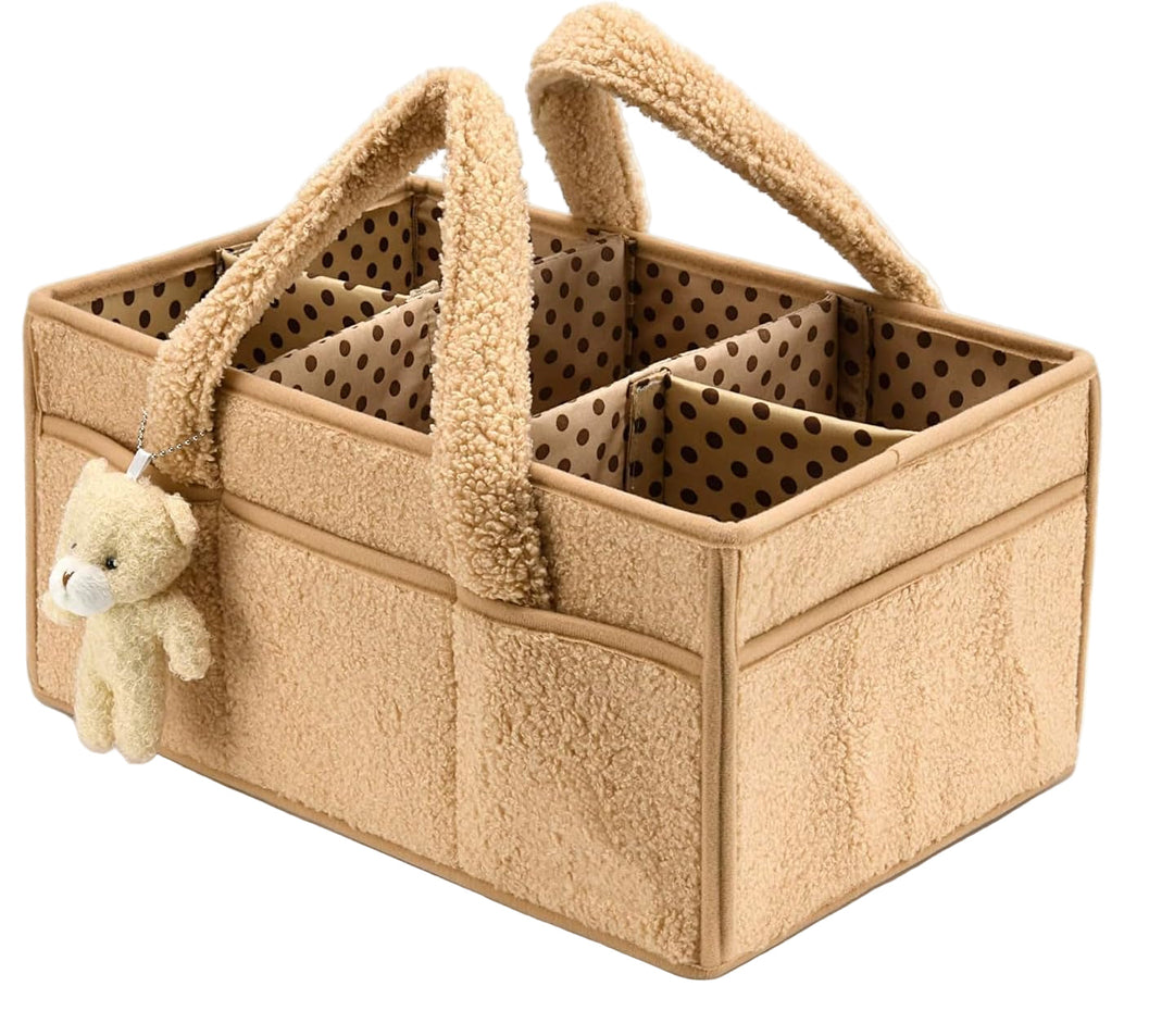 Babyble Caddy Organizer – Sherpa Opbevaringskurv med Rum - Elvoria
