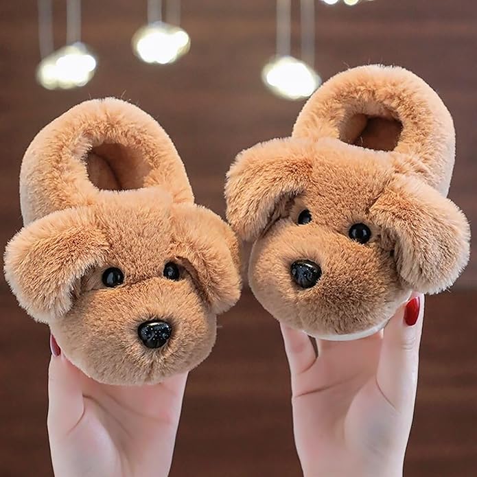 Børnehjemmesko med hundedesign – PuppyPaws