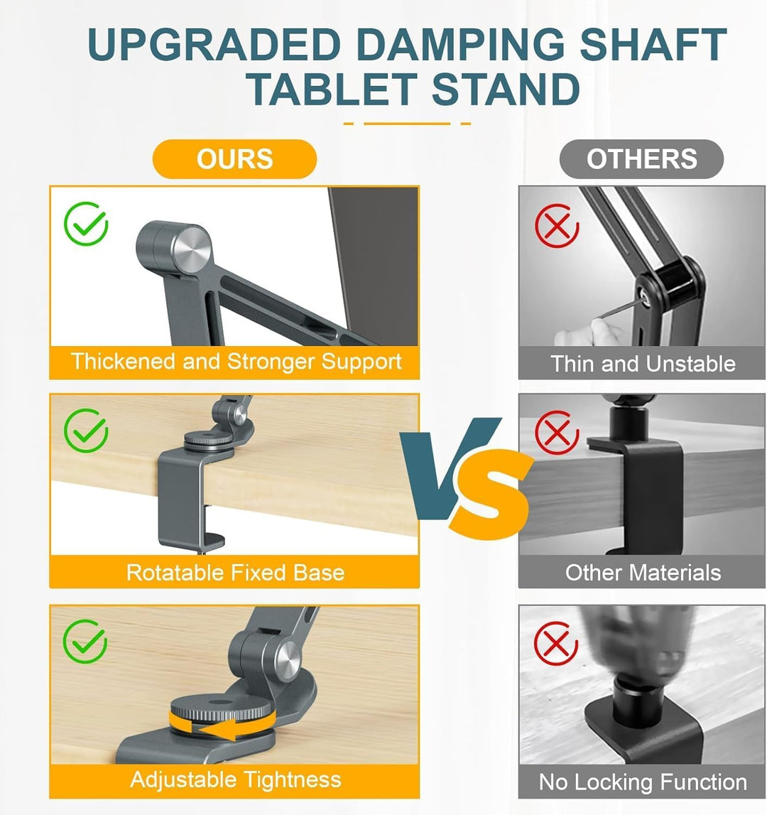Justerbar aluminium tabletbordstativ med 360° rotation – Movaro