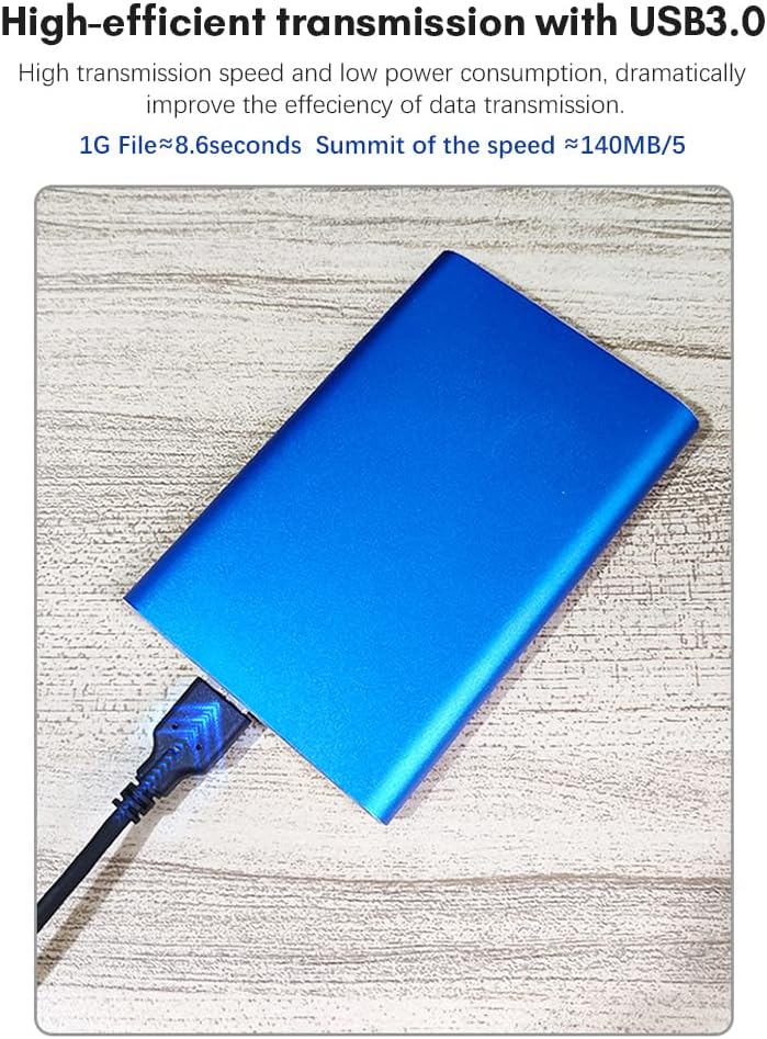 Bærbar 1TB USB 3.0-harddisk med metalhus og højhastighedsoverførsel – Dravero