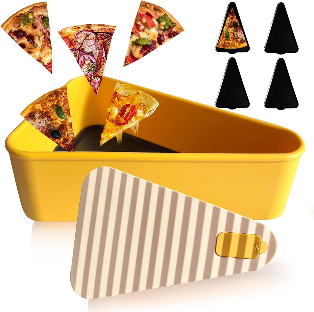 Genanvendelig pizzaopbevaringsbeholder med 2 skuffer – SliceSafe (1+1 GRATIS)
