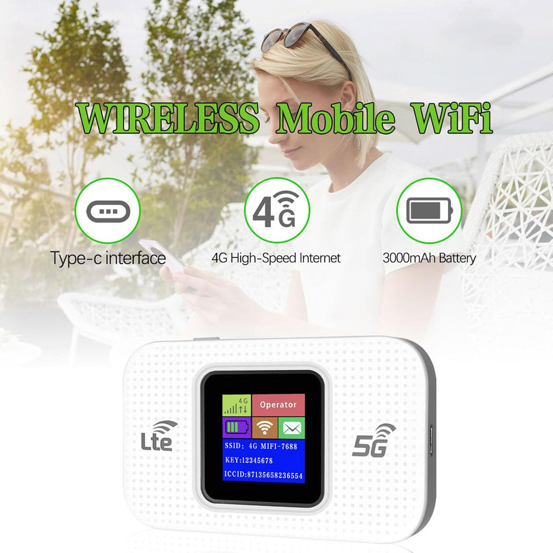 4G LTE USB WiFi modem med 300 Mbps hastighed og 3000 mAh batteri – Netvora