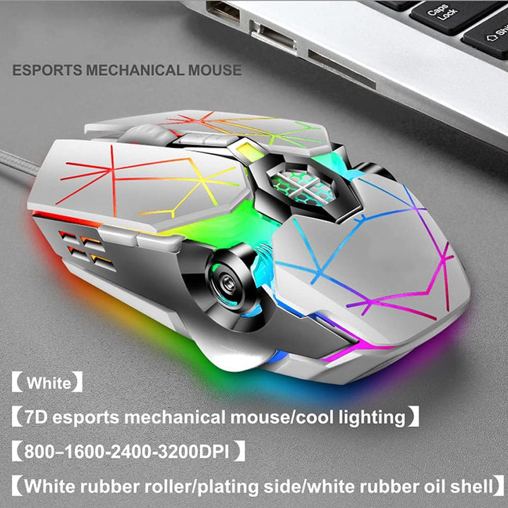 87-tastet mekanisk gaming tastatur RGB baggrundsbelyst blå kontakt