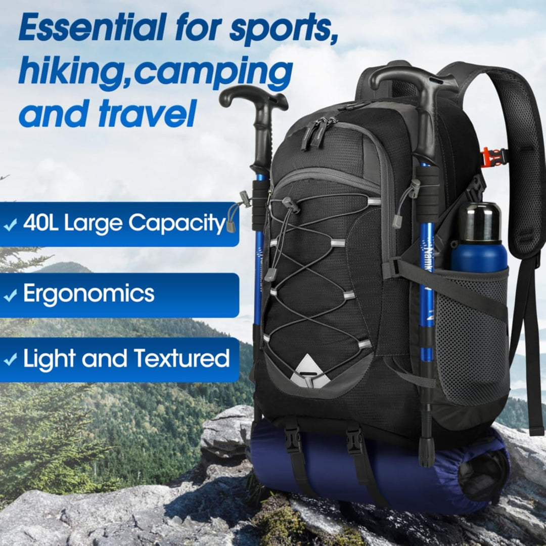 40 L vandtæt vandre- og campingrygsæk – let og foldbar – 2 for prisen af 1