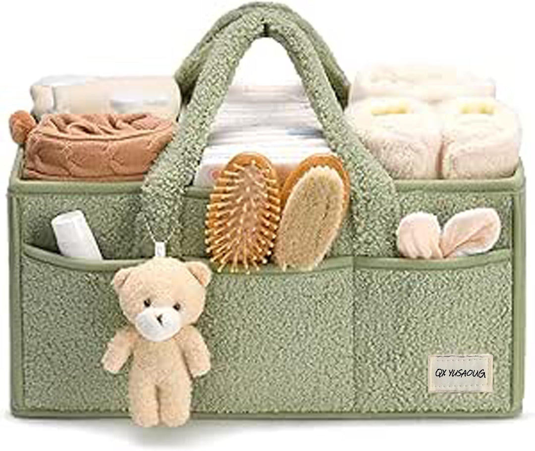 Babyble Caddy Organizer – Sherpa Opbevaringskurv med Rum - Elvoria