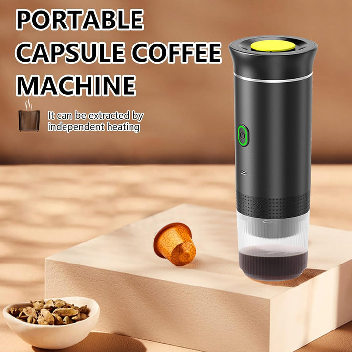 Bærbar 3-i-1 Espresso-kaffemaskine med genopladeligt batteri – Raverno