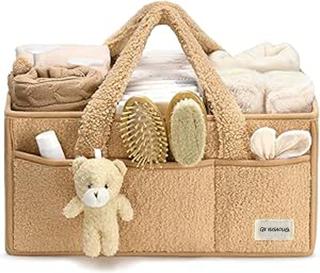 Babyble Caddy Organizer – Sherpa Opbevaringskurv med Rum - Elvoria