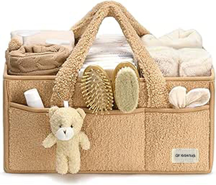Babyble Caddy Organizer – Sherpa Opbevaringskurv med Rum - Elvoria