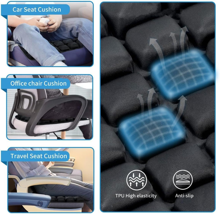 Oppustelig Rejseat Cushion med Ergonomisk Trykaflastning – AirComfort