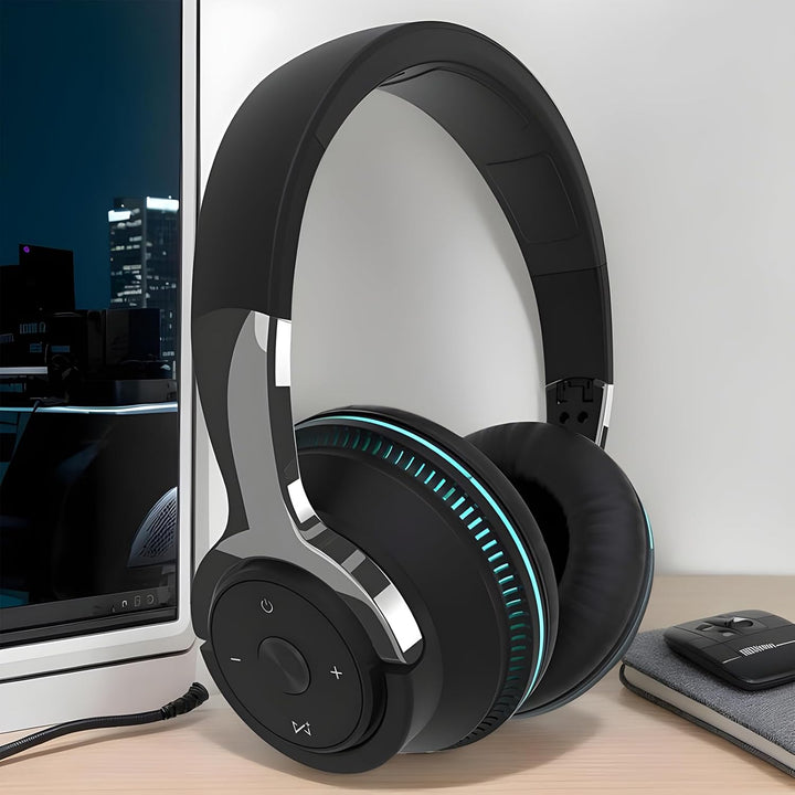 Foldbart trådløst headset med RGB-lys – Sonvix