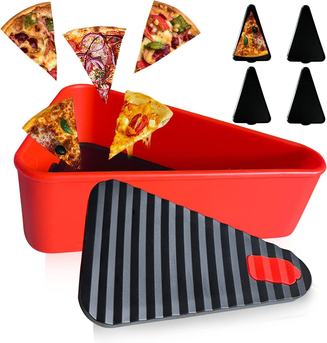 Genanvendelig pizzaopbevaringsbeholder med 2 skuffer – SliceSafe (1+1 GRATIS)