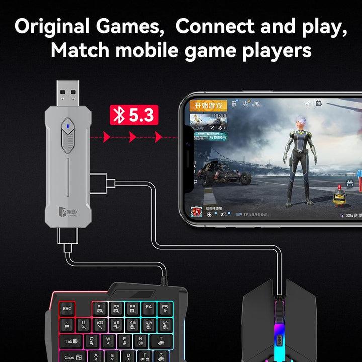 RGB Gaming Tastatur og Mus Combo – Ergonomisk Kontroladapter Sæt – Zyvorn