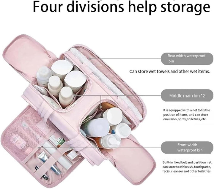 Rejse kosmetikpose – Stor vandtæt toilettaske & makeup-organisator – Selvane